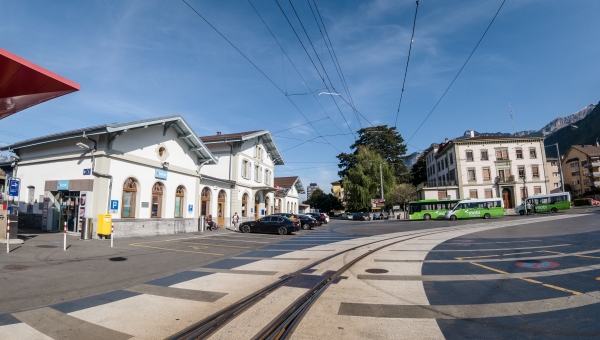 Réorganisation de la Place de la Gare d'Aigle en vue